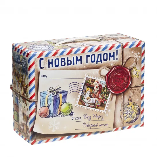 Сладкий новогодний подарок Посылка 1500 грамм элит